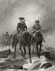 George Washington on his mission to Ohio in 1754 (from 
